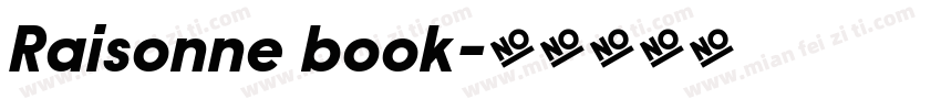 Raisonne book字体转换